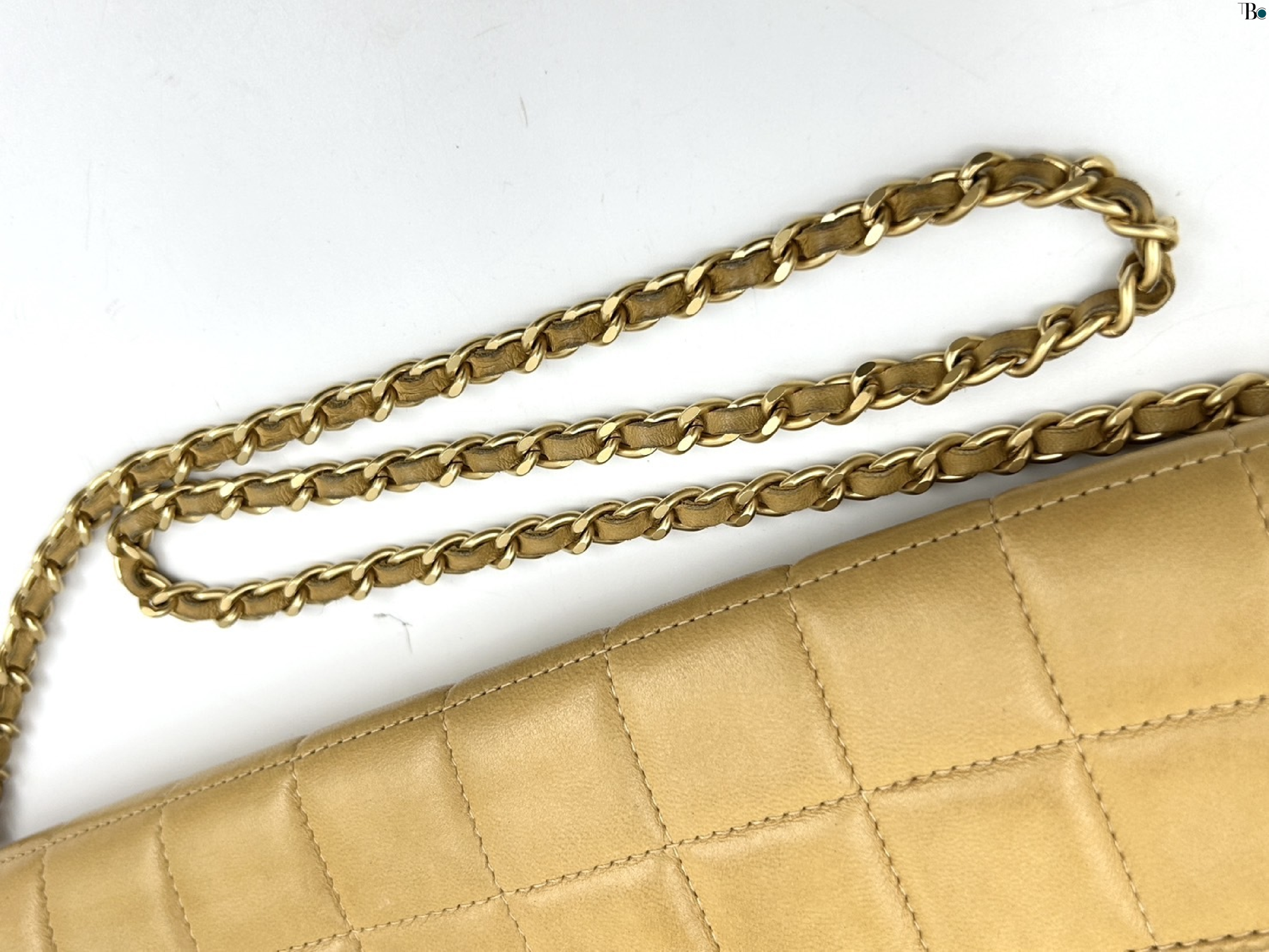 Chanel Chocolate Bar Shoulder Bag Beige