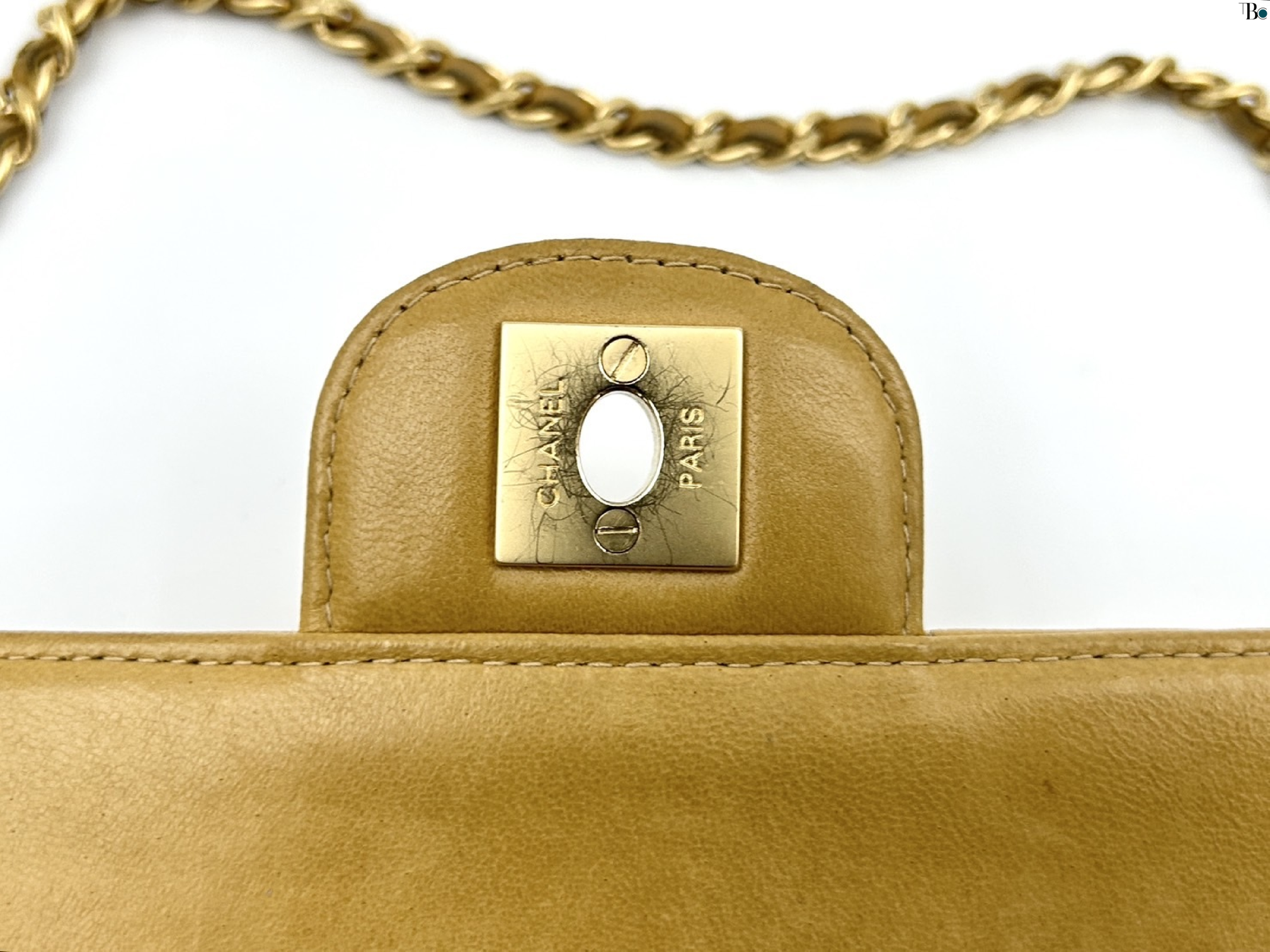 Chanel Chocolate Bar Shoulder Bag Beige