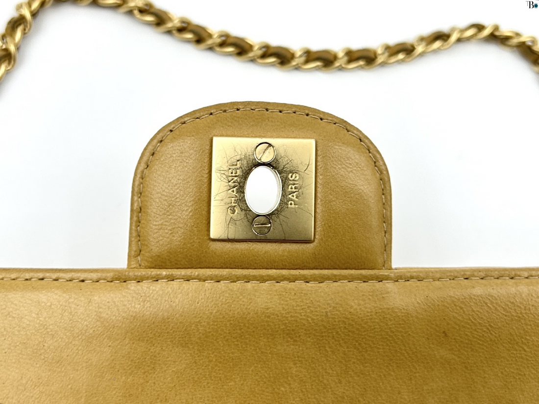 Chanel Chocolate Bar Shoulder Bag Beige