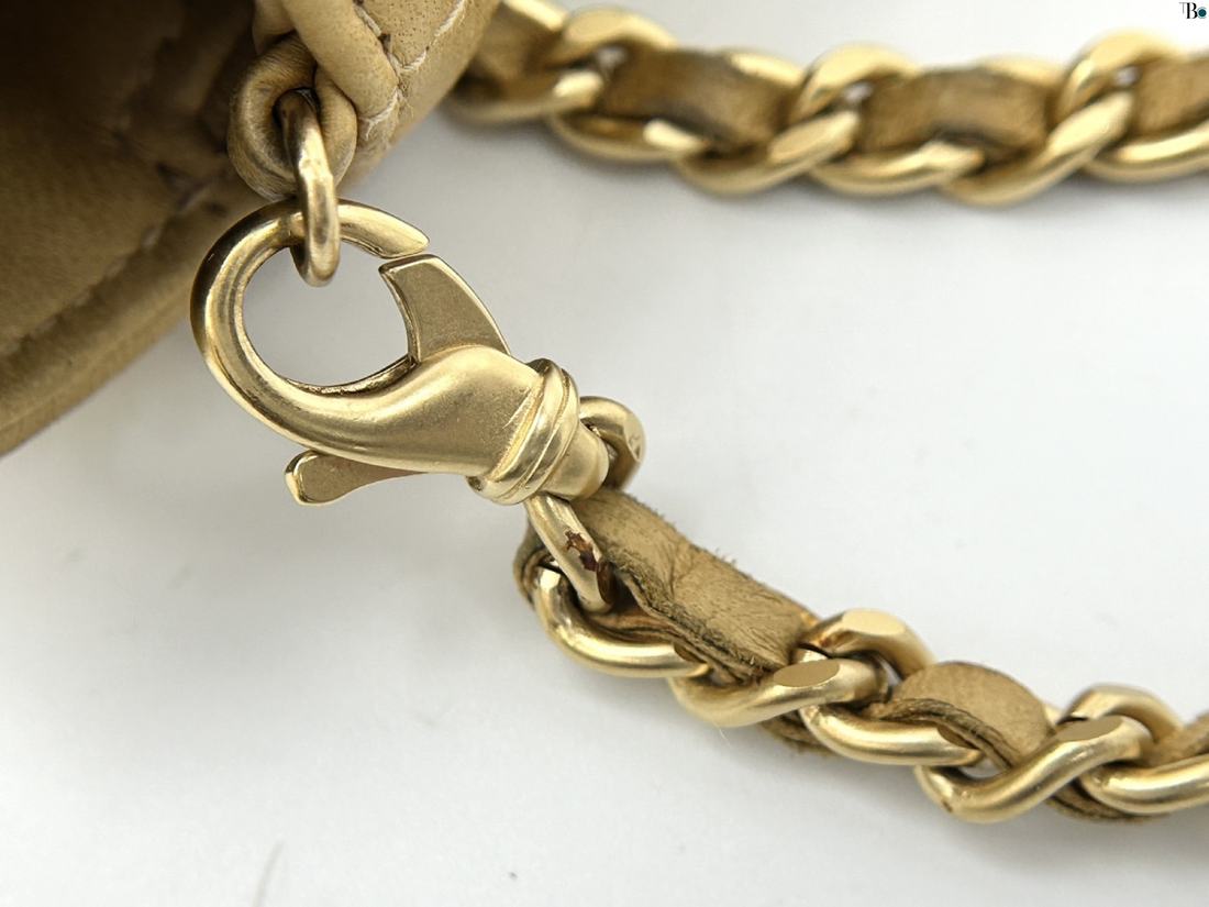 Chanel Chocolate Bar Shoulder Bag Beige