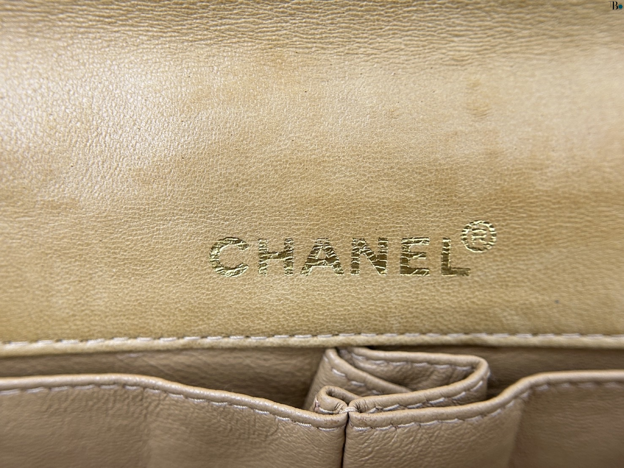 Chanel Chocolate Bar Shoulder Bag Beige